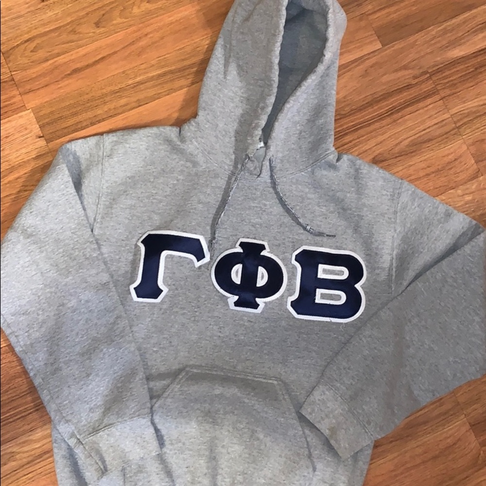 Small Gildan Gamma Phi Beta letters hoodie
